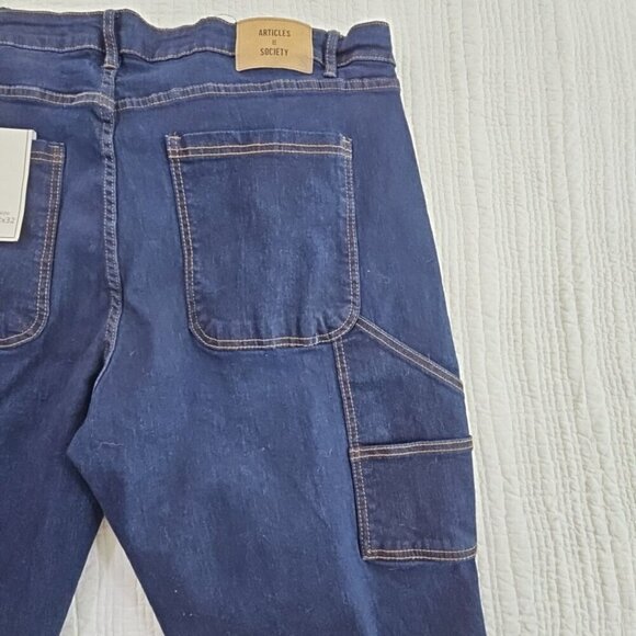Articles of Society Men’s 38x32 Wide Leg Blue Shade Utility Jeans NEW $108 NWT - Picture 7 of 16